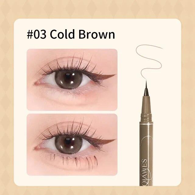 Matte Liquid Eyeliner Pen 4 Colors Ultra-fine Head Waterproof Lasting Lying Silkworm Lower Eyelash Eye Liner Quick Dry Makeup