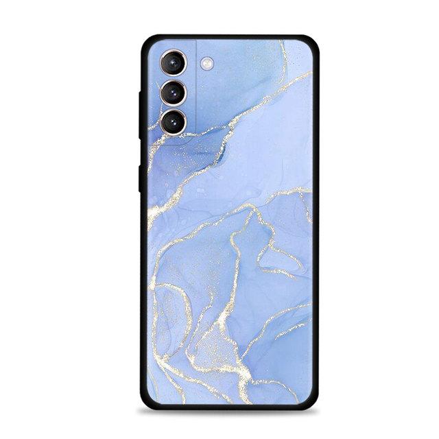Чехол для Samsung Galaxy S22 S21 S20 Ultra Fe S10 S9 S8 Plus S10e Note 20ultra 10plus, чехол Beauty Marble Gold Texture Quicksan