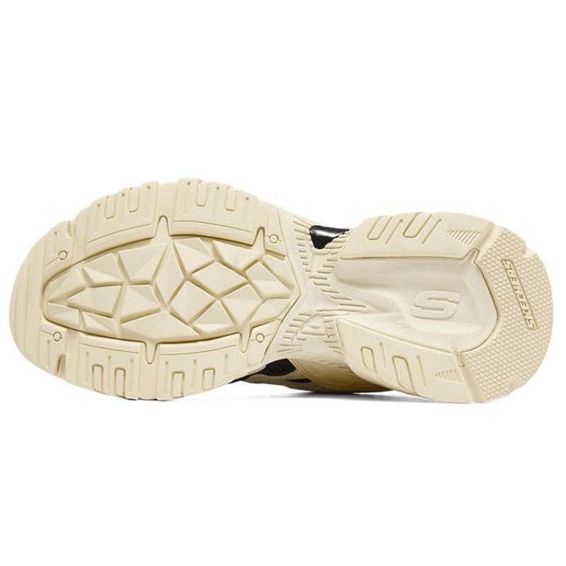 Skechers Stamina V2 Женские Совместный бренд Ретро Техно-одежда Повышенные Низкие Кеды Папины Кроссовки Сетка Синтетическая Кожа Бежевый Черный 149514-NTBK