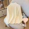 Осень Зима Водолазка Однотонный Свитер Женский Повседневный Модный Универсальный Базовый Вязаный Пуловер Топ