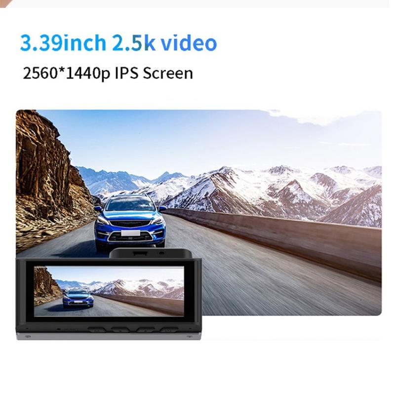 Видеорегистратор Ultra HD, Автомобильный DVR, 24-часовой мониторинг парковки, Передний и задний WIFI-регистратор