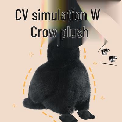Креативная плюшевая кукла-ворон: Милое украшение-симуляция животного и подарок-компаньон