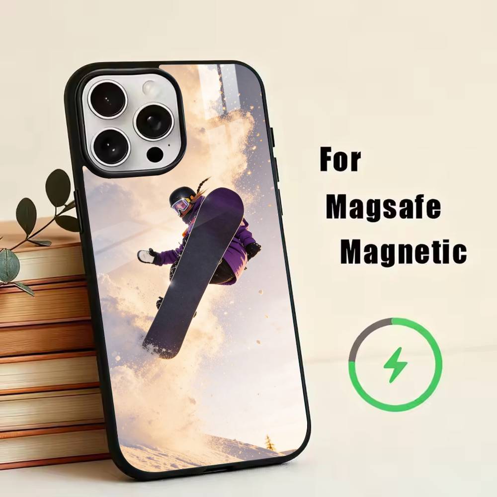 S-Skiing  Phone Case For iPhone17,16,15,14,13,12,11 Plus,Pro Magnetic with Magsafe Wireless Charging