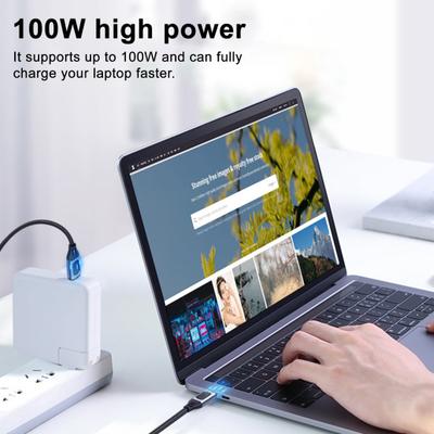Кабель USB C-C 100 Вт PD3.0 для быстрой зарядки, шнур 5 А при 20 В, быстрое зарядное устройство, нейлоновый плетеный кабель для передачи данных для ноутбука, игровой кабель для зарядки типа C
