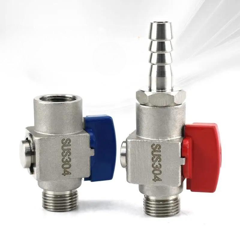 200°C 300 бар 1/4" 3/8" 1/2" BSPP внутренняя резьба / BSPT наружная резьба Шаровой кран из нержавеющей стали 304 Запорный шаровой кран Высокое давление