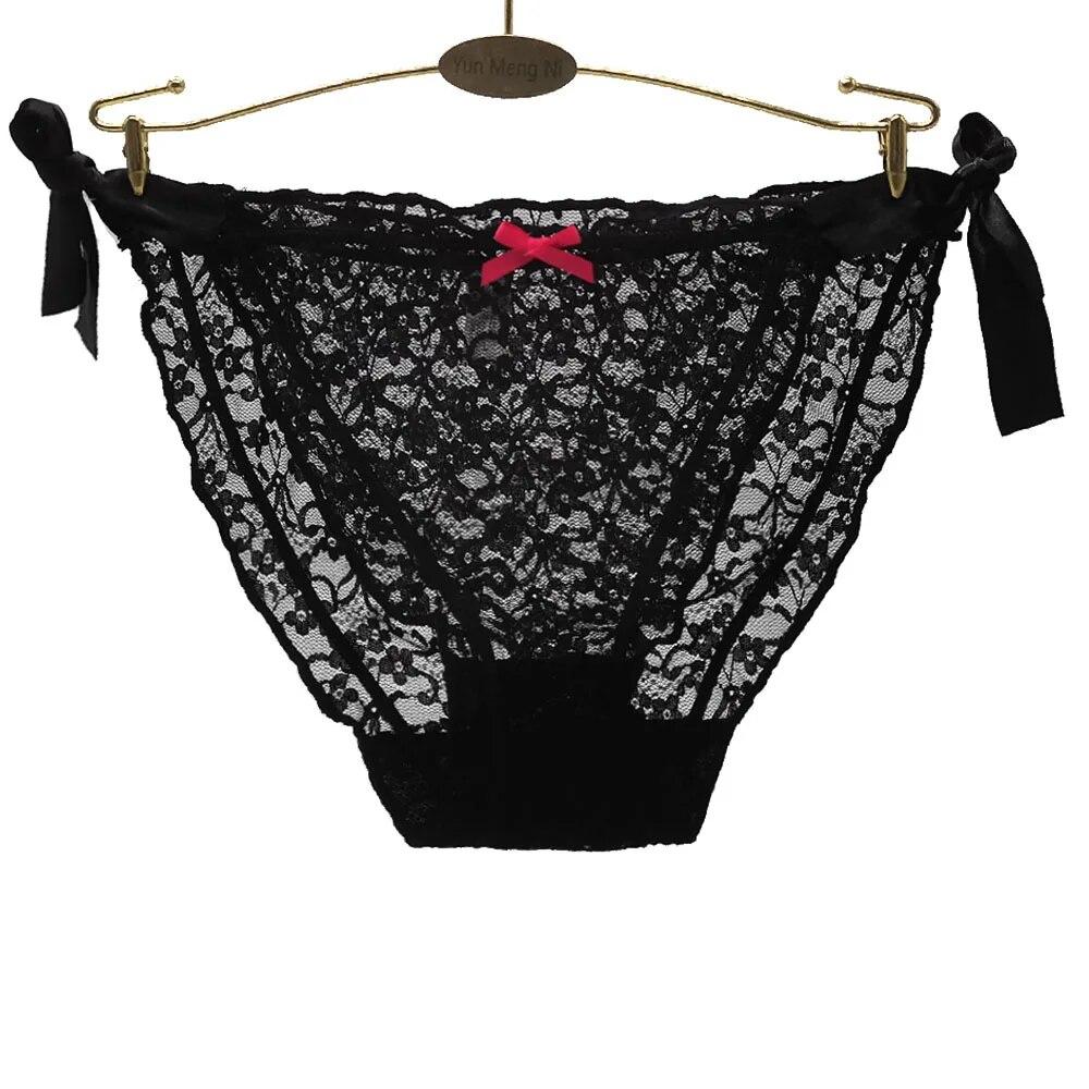 Woman Underwear Sexy Lace Panties Briefs Breathable Transparent Underpants Female Knickers 6 Pcs/set