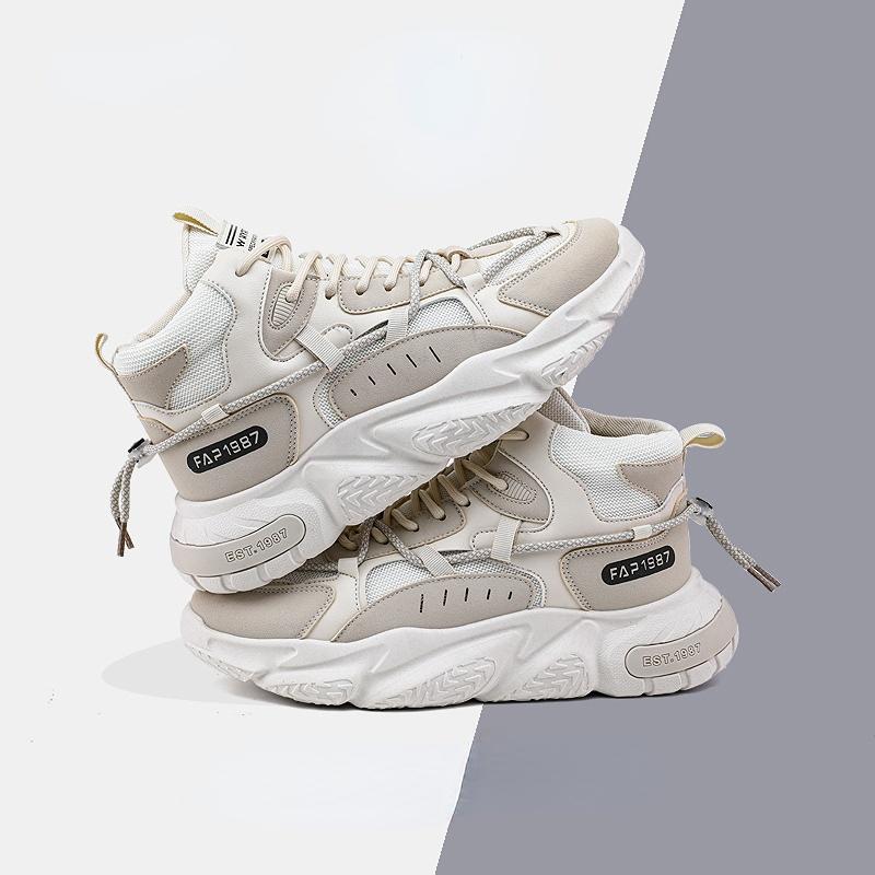 High Top Sneakers for Men Winter New Korean Version Sport Shoes Male Casual All-match Dad Shoes Outdoor Non-slip Running Shoes