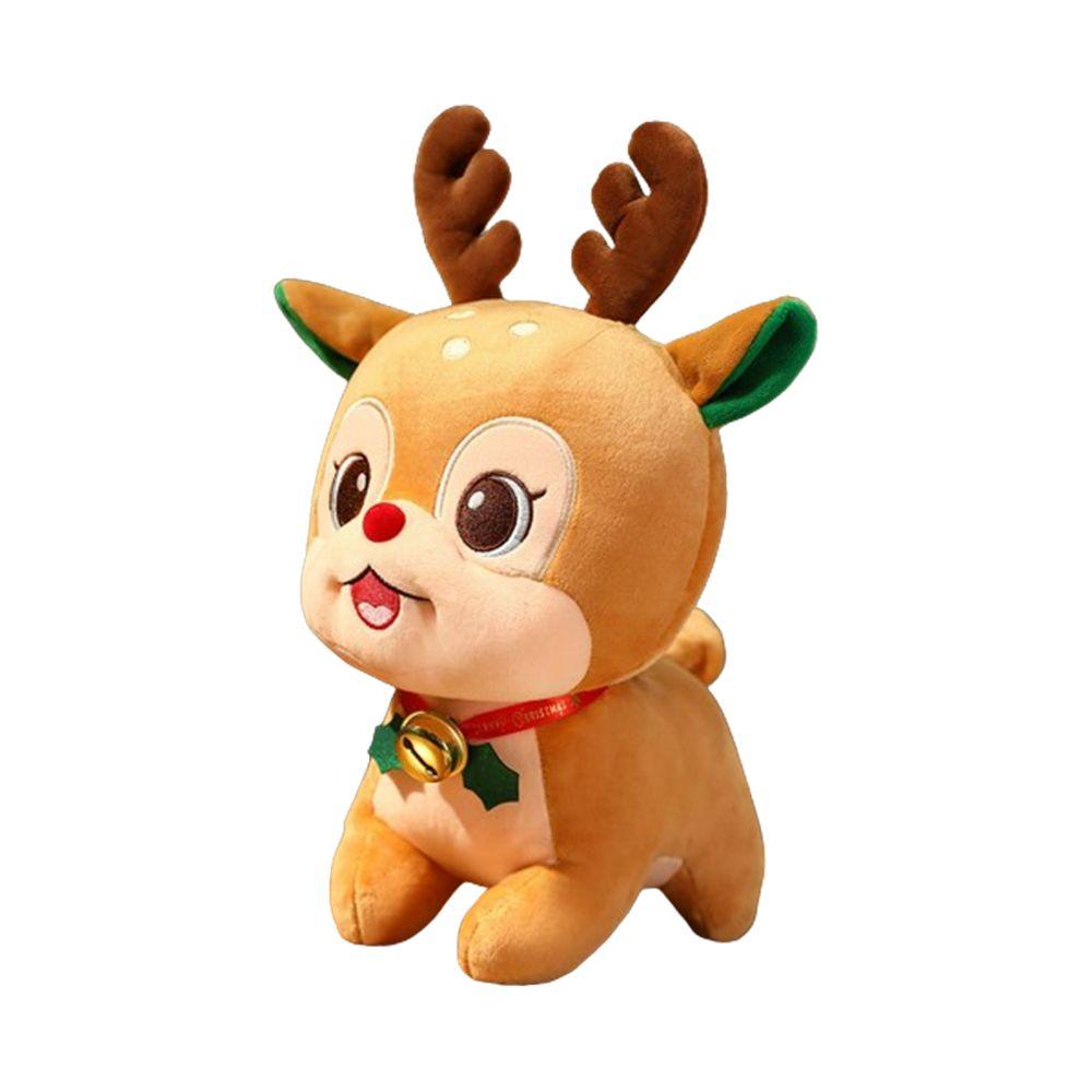 Lovely Christmas Stuffed Plush Toys Christmas Decoration 3D Stuffed Animals Elk Toy  Toddler