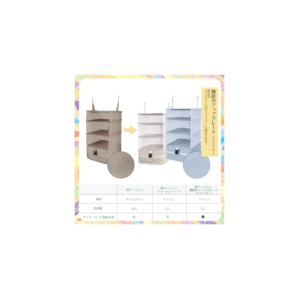 TabiTra Closet Hanging Storage Inner Bag Clothes Rack Storage Travel Business Trip Closet Storage
