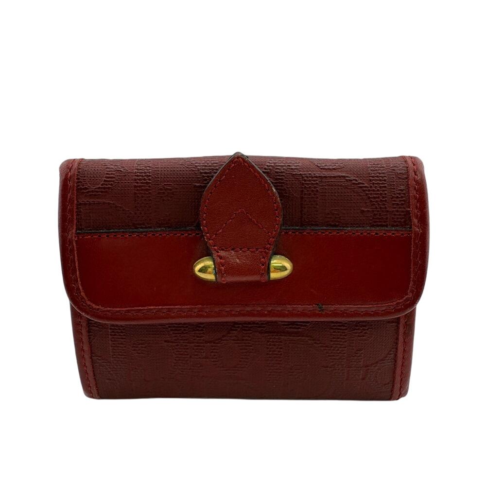 Dior vintage Trotter PVC coated canvas Coin case Red series PVC coated canvas Women Used