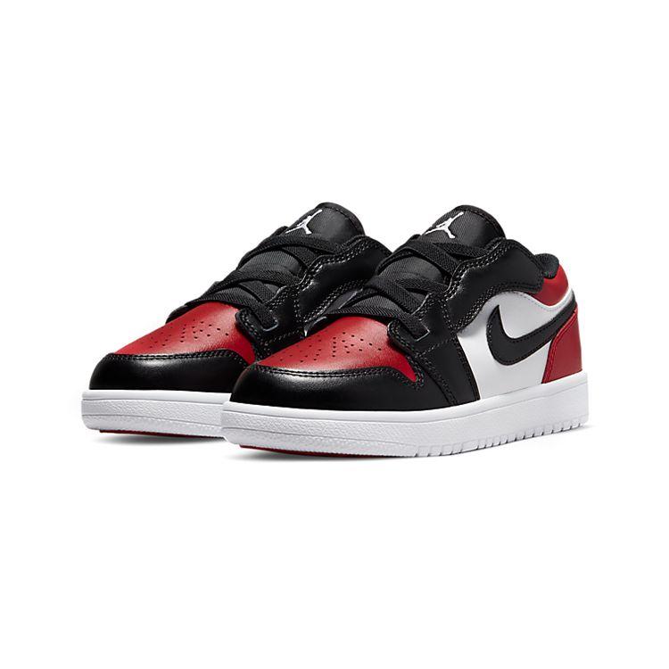 Детские кроссовки Air Jordan 1 Low ALT PS Bred Toe Gym-Red White Black BQ6066-612
