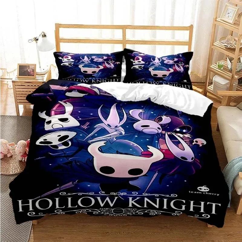Игра Hollow Knight 3D Новый пододеяльник Наволочка Комплект постельного белья Взрослый Мальчик Девочка Спальня Декор Дети Односпальный Двуспальный Большой