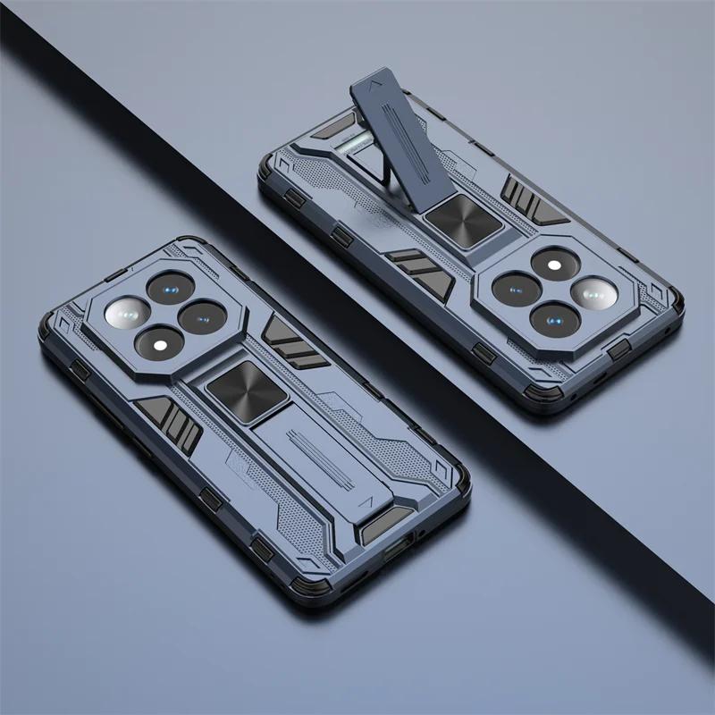Для Xiaomi Redmi Note 14 Pro Plus 5G Чехол Противоударный Бронированный Чехол для Redmi Note 14 Pro 4G 5G Автомобильный Магнитный Держатель Задняя Крышка