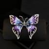 Retro Enamel Large Butterfly Brooch, High-End Female Elegance, Insect Corsage Atmospheric Anti-Light Pin With Jewelry