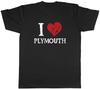 I Love Plymouth Unisexs TShirt Britains Ocean City Waterfront Tee Gift
