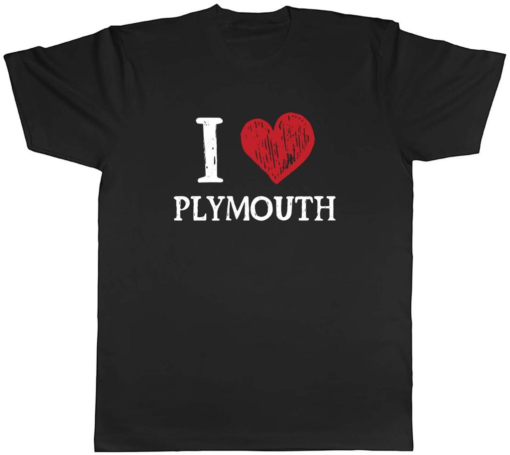 I Love Plymouth Unisexs TShirt Britains Ocean City Waterfront Tee Gift
