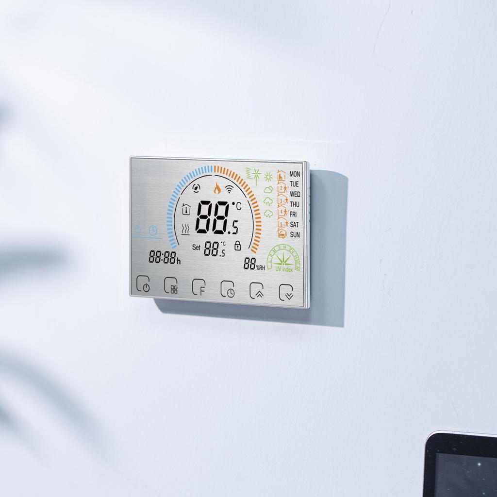 3A 95~240V Boiler Heating Energy Saving Smart Thermostat with Touchscreen LCD Display Weekly