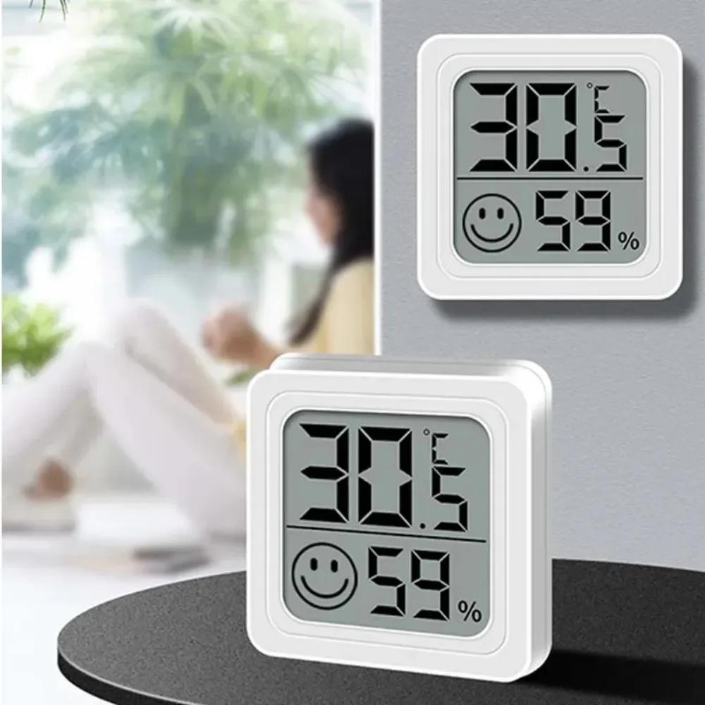 1 Pack Digital Thermometer Mini LCD Screen Hygrometer Indoor Sensor Meter Weather Station, -50°C to 70°C Range, 10-99% RH