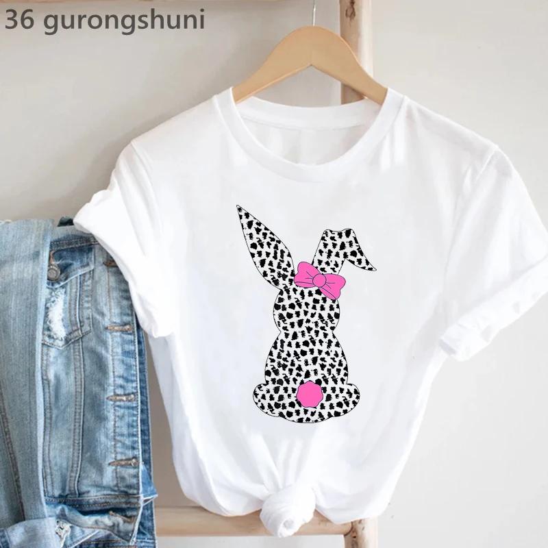 2024 Cute Rabbit Chubby Butt Animal Printed Tshirt Unisex Funny Tshirt Femme Summer Tops Harajuku Shirt Female Tshirt