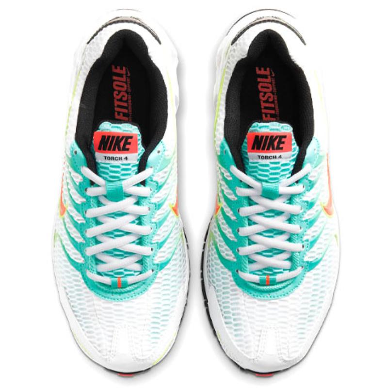 Nike Женские кроссовки Air Max Torch 4 'Белый Вольт Лазерный Малиновый' Повседневная обувь CW5607-100