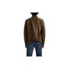 Куртка мужская Levis однотонная с воротником-стойкой на молнии с длинным рукавом, коричневая 59492-0179