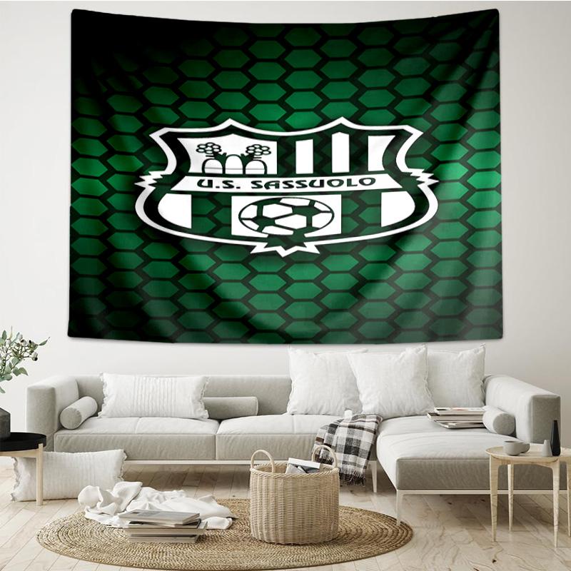 Sassuolo Football Crest Printed Tapestry, for Bedroom,Livingroom, dormitory, Large Wall Decor, Fabric Decor Fan Birthday Gifts