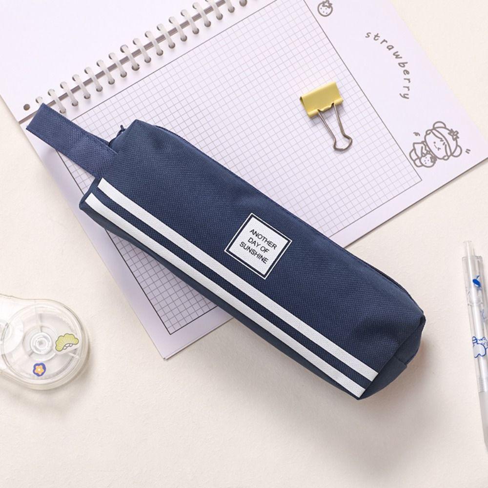 Холщовый пенал большой вместимости, сумка для канцелярских принадлежностей, креативная сумка для ручек, студенческий