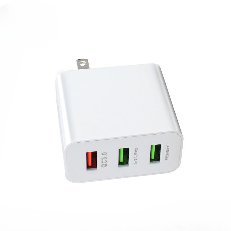 Быстрая зарядка QC3.0 3USB Новое зарядное устройство для смартфона 5В-12В США 2А Смарт-USB зарядное устройство