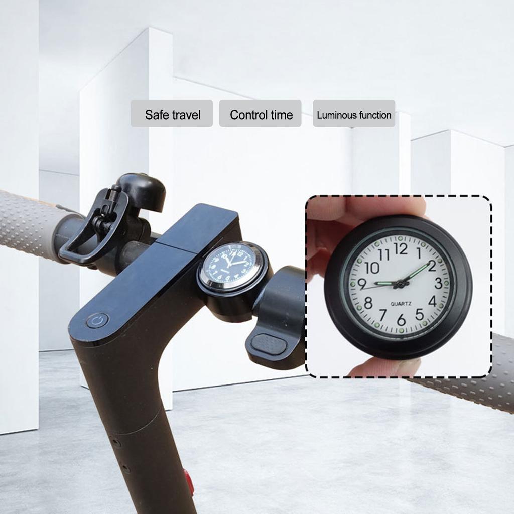 Водонепроницаемые часы для мотоцикла, мини-цифровые велосипедные часы с нескользящим ковриком, крепление на трубку руля 22/25 мм, светящиеся часы для мотоцикла