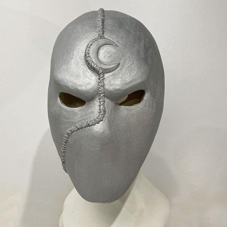 New Moon Knight Halloween latex mask, Marvel-style blue luminous upgraded version