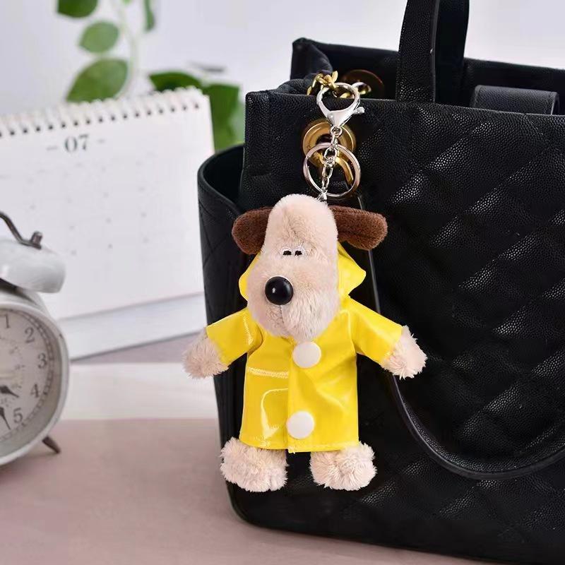 Cute Wallace Gromit Animal Keychain Pendant Plush Bag Charm Boys Gift