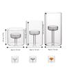 European-style Candlestick Transparent Candle Stand Creative Glass Candle Holder  Banquet
