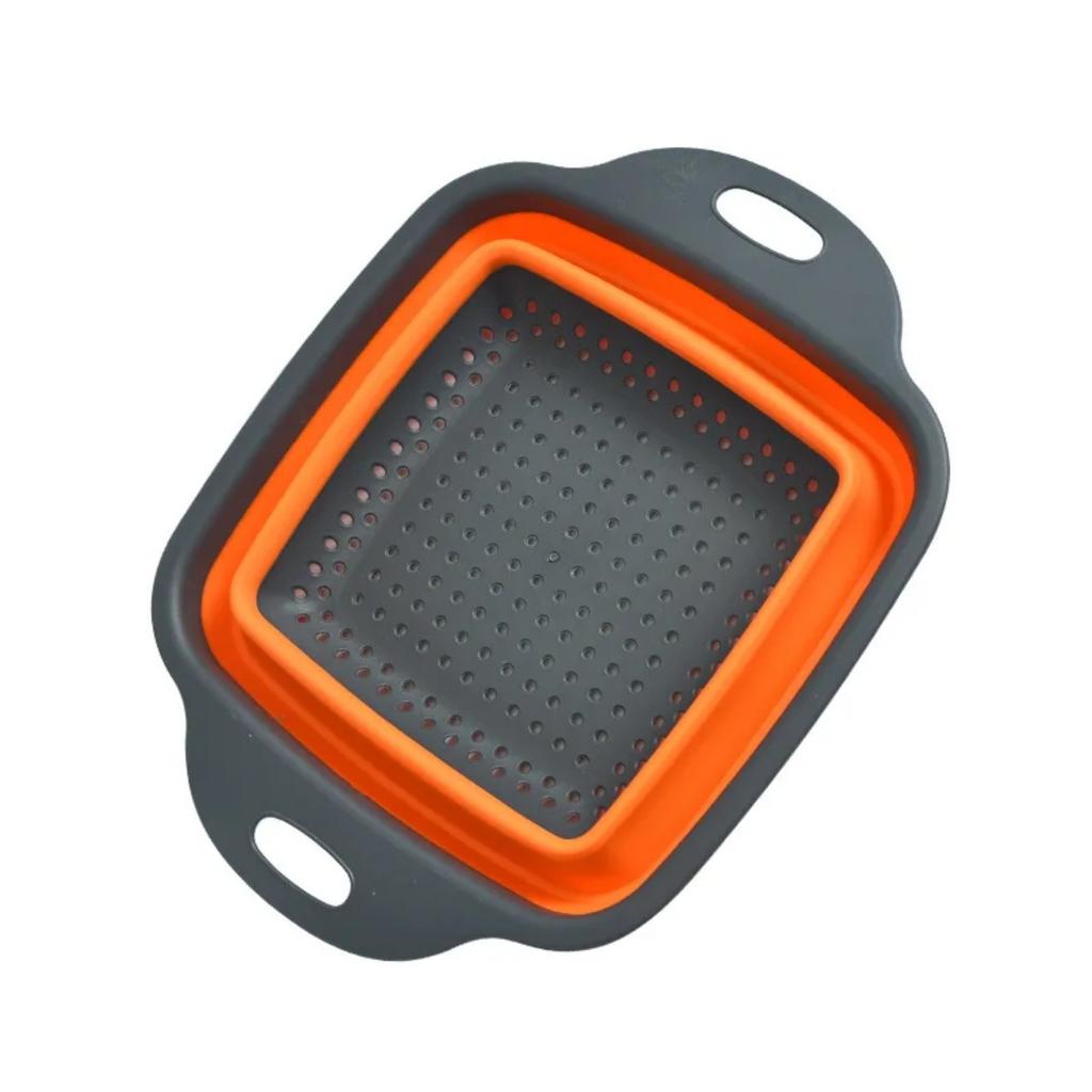 HOMZY Круглый Квадратный Складной Силиконовый Дуршлаг Корзина для Мытья Фруктов и Овощей Сито Складной Дренажер Ручка Кухонные Инструменты