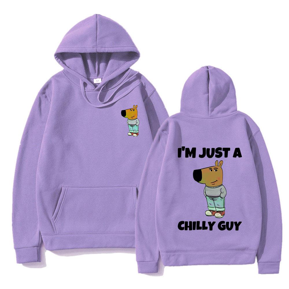Толстовка с капюшоном Just A Chill Guy Meme, забавная мужская/женская толстовка с капюшоном, эстетичная унисекс, зимняя флисовая толстовка на день, подарок