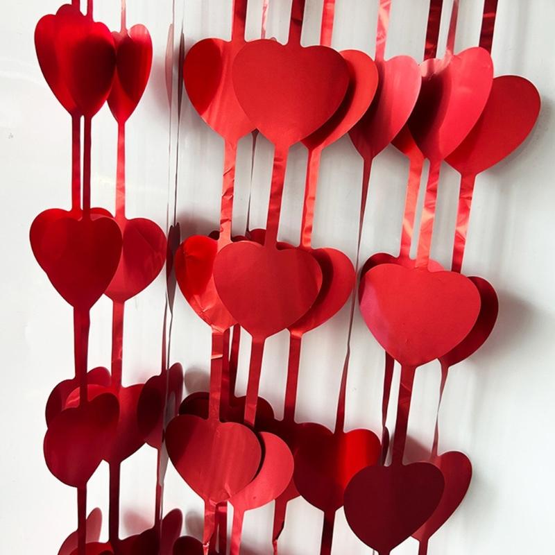 10 ШТ. Мерцающие Занавески из Мишуры с Дизайном Сердечек 1м X 2м Декорации для Фотозоны Свадьба Юбилей