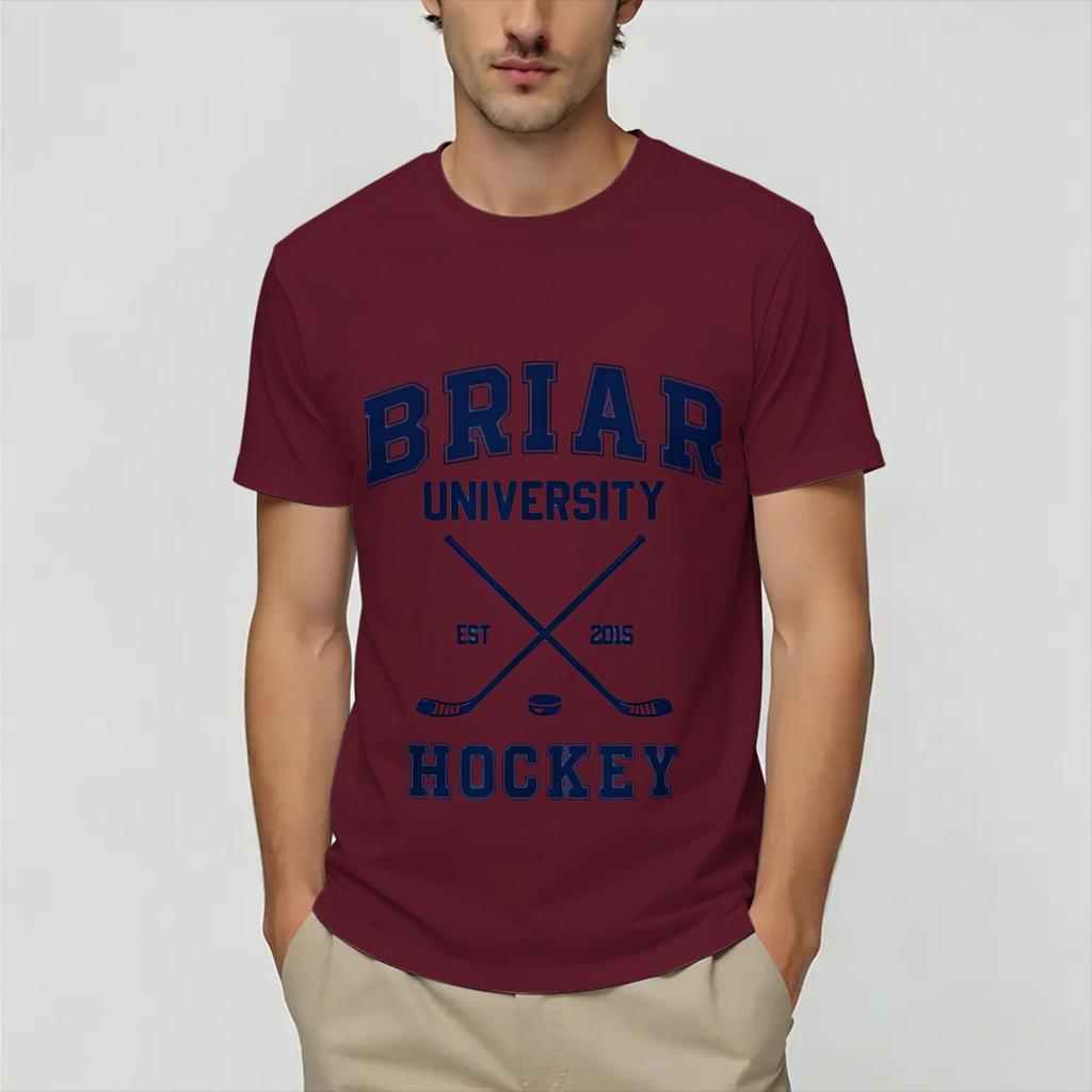 Briar U Hockey Off Campus TShirt for Unisex Vintage 100 Cotton Tees Crew Neck Short Sleeve T Shirt 4XL 5XL 6XL Clothing