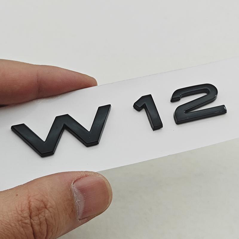 3D ABS Car Letters Logo V10 W12 Rear Trunk Badge Side Fender Sticker Decals For 4UYEF A6 A8 Q8 Q7 SQ7 SQ8 S7 S8 Auto Accessories