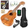 Kmise Soprano Ukulele Student Beginner Kit Ukulele for Music Lovers with Tuner and Bag - (21 Inch)