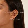Fenny High End Позолоченное 18K Не тускнеющее Модное Цветочное Без Прокола Зажимное Кольцо из Нержавеющей Стали Серьга Модная Бижутерия