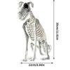 Realistic Halloween Skeleton Dog Scary Sitting Dog Skeleton Statue Animal Skull Bone Art Ornaments for Party haunted house props