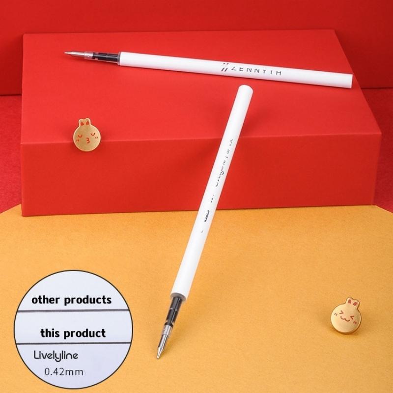 Набор гелевых ручек «Благословение тебя», 4 шт., подарок на Новый год кролика, шариковая ручка 0,42 мм, быстросохнущие черные чернила для школы