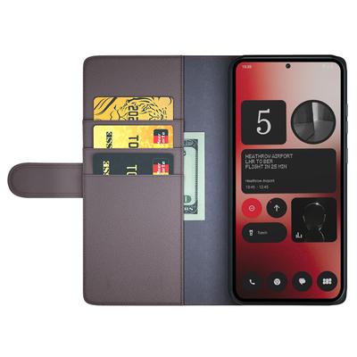 Ни за что Телефон (2а) Плюс/Телефон (2а) Чехол-книжка из натуральной спилковой кожи для телефона с подставкой и кошельком