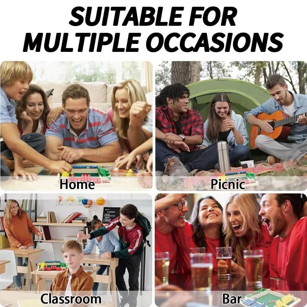 Developing Intelligent Table Board Game Toy Four-Sided Flip Card Game Family Party