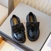 Kids Loafers Black Bow Versatile 2024 Breatheable Slip-on Simple Children Fashion Leather Shoes Cute Sweet Princess Casual Shoes