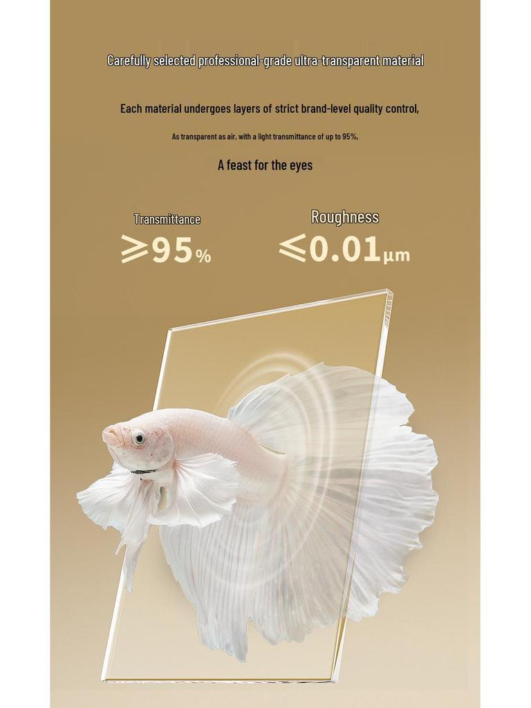 Компактный декоративный аквариум для дома или офиса - Идеально подходит для маленьких золотых рыбок и настольного ландшафтного дизайна.