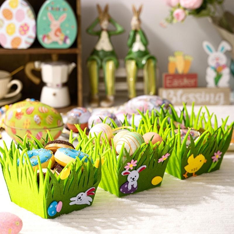 Яркая пасхальная корзина из нетканого материала с красивым рисунком. Идеально подходит для семейных встреч и школьных мероприятий. Легко чистить.