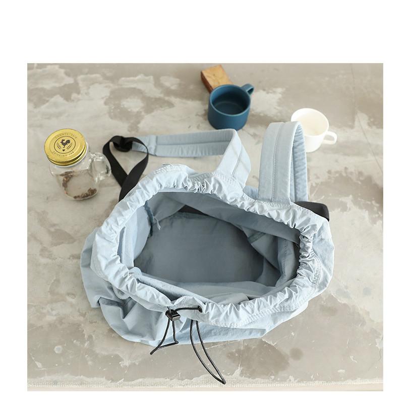 IELGY Korean Version of Casual Literary Drawstring Oxford Cloth Backpack, Fashionable Nylon Backpack