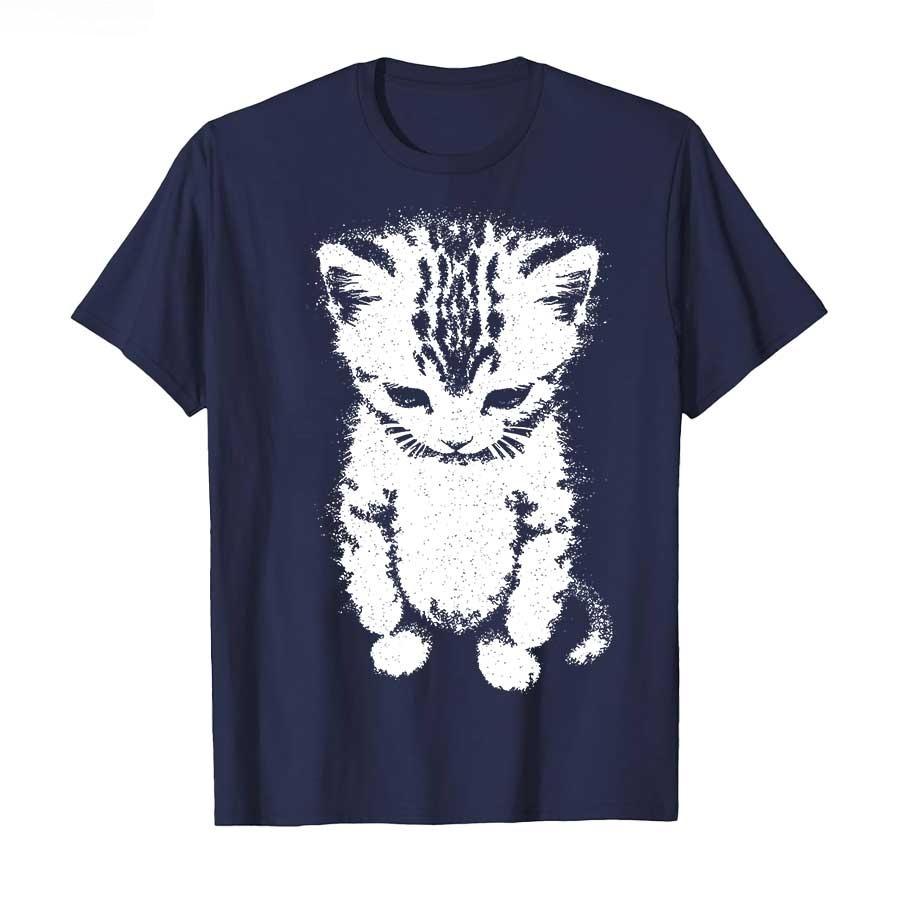 Poor Little Cat Funny Emoji Print Tshirt Poor Little Cat Laughing To Tears Cartoon Pattern Unisexs and Womens Trendy Tshirt