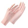 Women's Sunscreen Gloves Summer Outdoor Cycling Sports Driving Thin Ice Silk Sunshade Breathable Two-finger Fishing Gloves