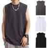 Ncfabg Tank Set of 3 or Sleeveless Short Summer Sweat Quick Inner Loose Large Size Set of 3 White Dark Men's Tops, 5, 100% Cotton, Men's T-Shirt,